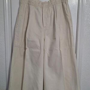 Pilcro Cream Ankle Cropped Pants